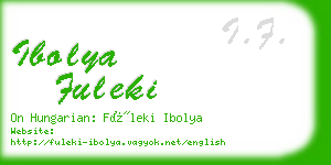 ibolya fuleki business card